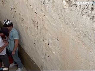 Young amateur couple caught fucking in the street&hellip_ so damn real!