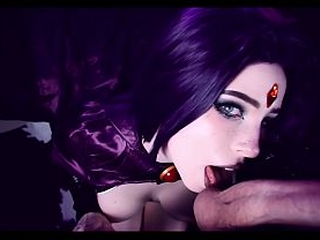 Teen Titans. Raven Gets Cumshot from Pussy to Mouth - MolIyredwolf